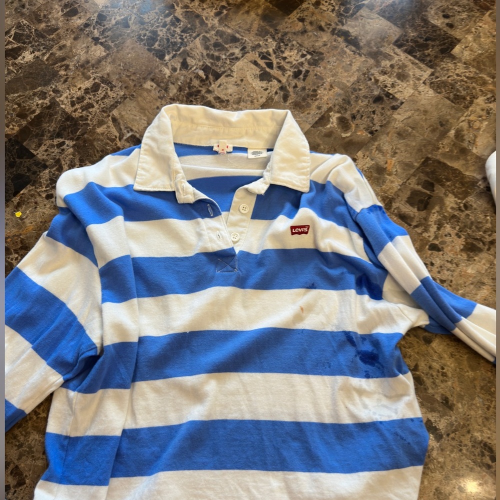 Levis cropped rugby shirt